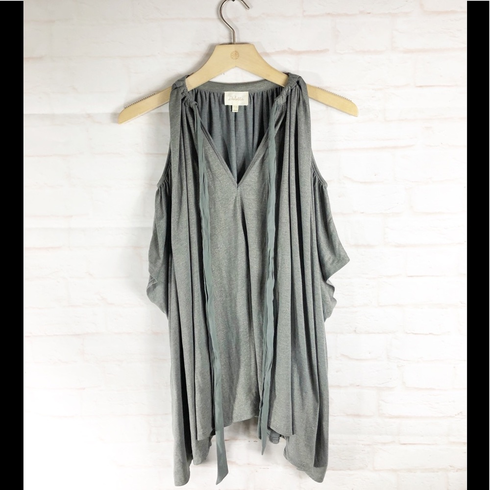 Anthro Deletta Tulay Draped Cold Shoulder Top - Picture 3 of 9